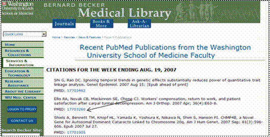 to citations in PubMed