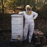 Barbara Barlow tending to her beehives, 1990s