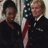 Susan J. Blumenthal with Gail Devers, the Gold medal winner in the 100 meter dash at the 1992 and 1996 summer Olympic games