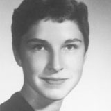Frances Conley, graduation from high school, 1958