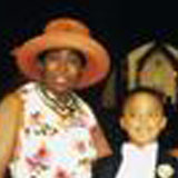 Sadye Curry with her great nephew, Austin Curry, ca. 2002