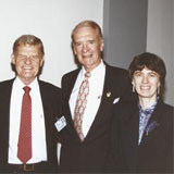 Dr. Ruth Dayhoff, Dr. Barclay Shepard, Dan Maloney, and Rep. Sonny Montgomery (Chair, House Veterans Affairs Committee) after a Congressional demonstration of the VistA Imaging System, 1991