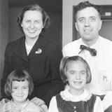 Ruth Dayhoff (lower right) with her parents and sister Judith, 1959