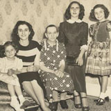 Catherine DeAngelis with her family, 1950