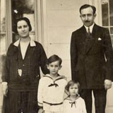 Katherine Dreschler as a young girl with her mother Irene, father Ignac Drechsler, and brother Paul in Budapest, Hungary during World War II. Her father and brother were deported to German concentration camps where they died