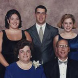 Nancy Dickey with her family, including her husband Frank, and their children Danielle, Wilson, and Elizabeth at the American Medical Association 1998 inauguration