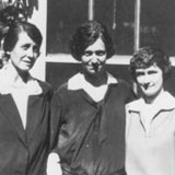 Louise Eisenhardt (right), with two other assistants of Harvey Cushing, Julia Sheply and Madeline Stanton, ca. 1920s