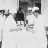 Matilda Evans in the operating room of Taylor Lane Hospital, the hospital she founded in 1901