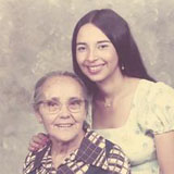 Katherine Flores and her grandmother, Antonia Hernandez, 1972 