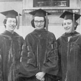 Lissy Jarvik, right, with two of her friends from medical school, Lois Lyon Newmann and Ruth Mathewson, ca. 1954