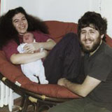 Perri Klass with her son Orlando and her husband Larry while in medical school, 1984