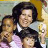 Surgeon General Antonia Novello at a day-care center, ca. 1990