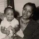 Joan Y. Reede with her grandmother Alice Bacon ("Mama Alice"), ca. 1955
