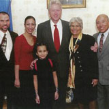 Helen Rodriguez-Trias with President Bill Clinton at the Citizens Award ceremony, ca. 2000