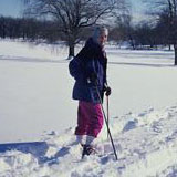 Janet D. Rowley skiing, 2001