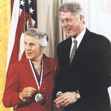 Janet D. Rowley with President Bill Clinton, 1999