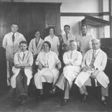 Florence Sabin with her laboratory staff at the Rockefeller Institute, 1930