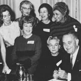 Helen Taussig (standing, center) at Medal of Freedom Award ceremony with Lyndon B. Johnson, 1964