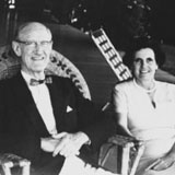 Dr. Caroline Bedell Thomas and Dr. Henry Thomas at their summer home, ca. 1956