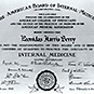 Certificate with text.