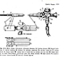 Schematic drawing of a long-pointed instrument connecting to a tube (the Berry biopsy instrument).