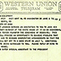 Telegram slip with typewritten text.