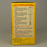 Side of box of Terramycin powder with instructions for use