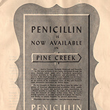 Pharmaceutical advertisement with a graphic of a wax seal for penicillin