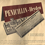 Pharmaceutical advertisement with graphic wooden sign post