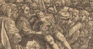 A detail of a crowded anatomy theatre.