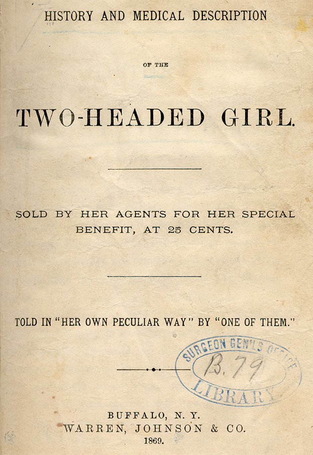 Title page from a pamphlet published in Buffalo by Warren, Johnson, & Co., in 1869.