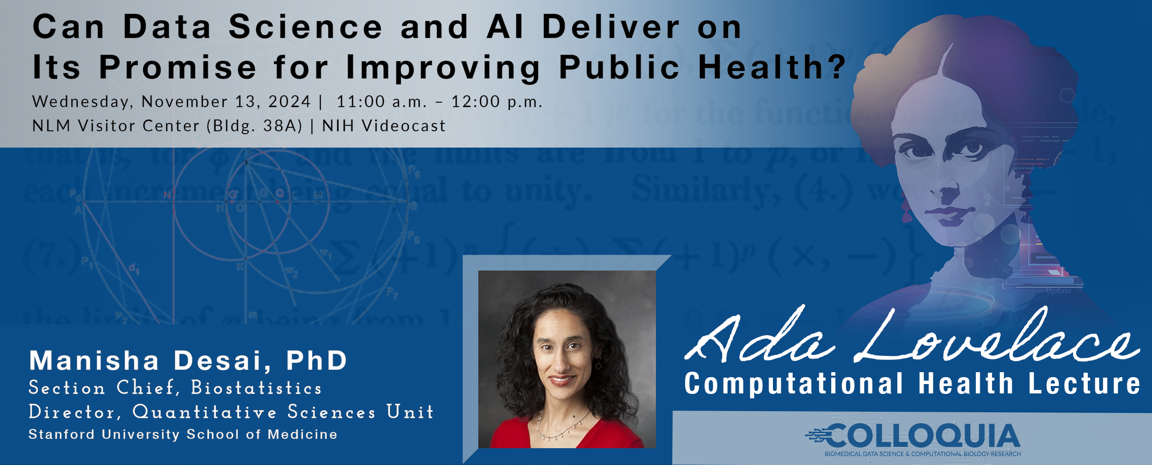 Ada Lovelace Computational Health Lecture banner