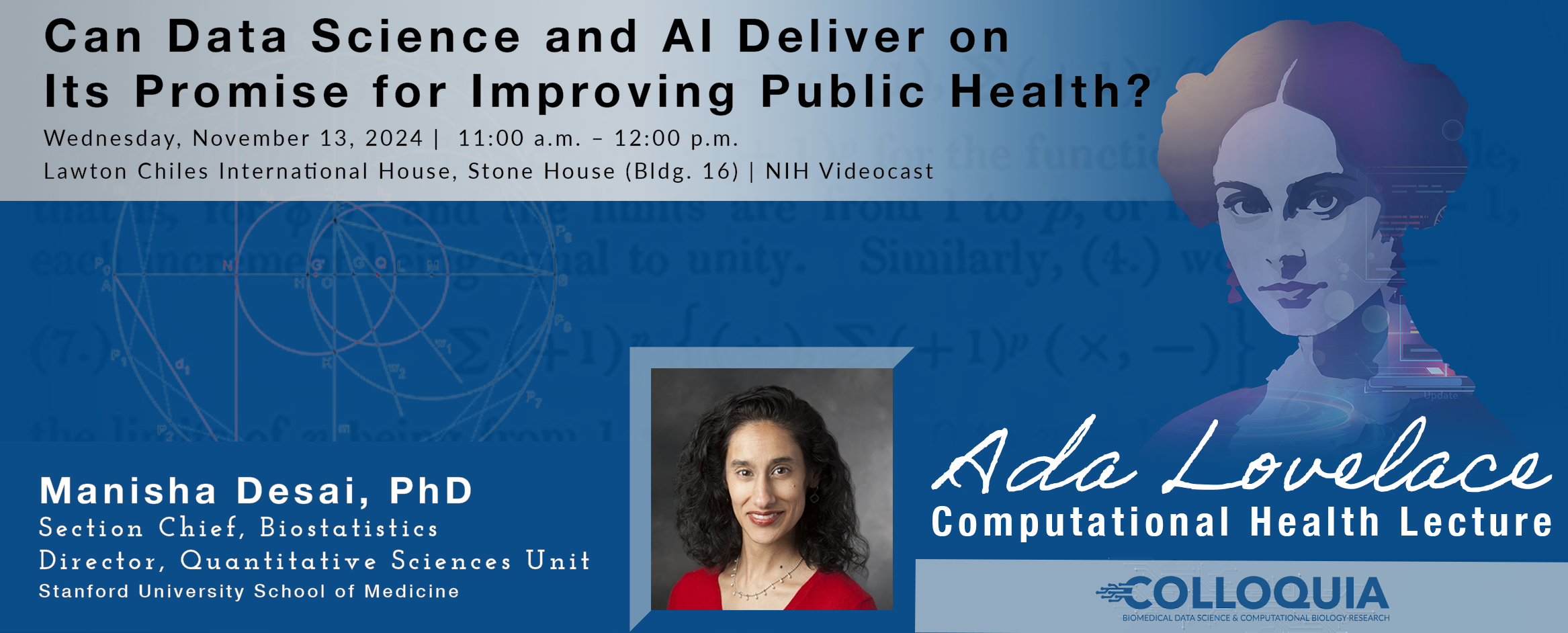 Ada Lovelace Computational Health Lecture banner