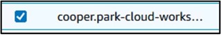 Highlighting that the checkbox next to the new EC2 instance should be selected and the row should be blue