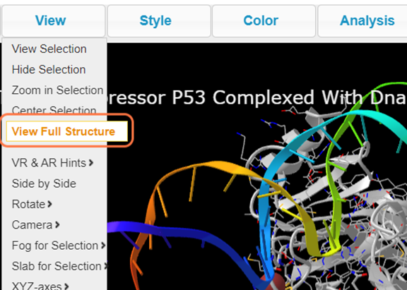 Screenshot from the iCn3D website, View Full Structure