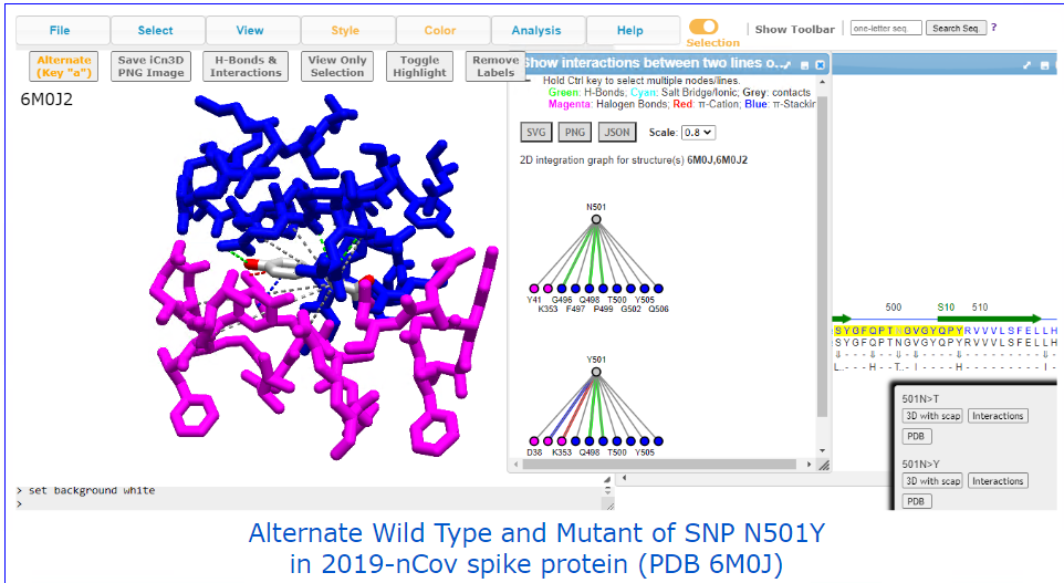 Comparing mutant and wildtype covid variants