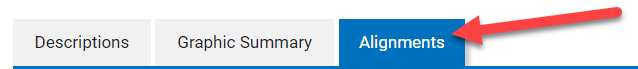 alignments tab