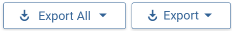 Button labeled “Export All” with a download symbol on it. Button labeled “Export” with a download symbol on it.
