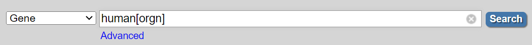 Gene Search box