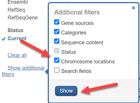 show chromosome locations