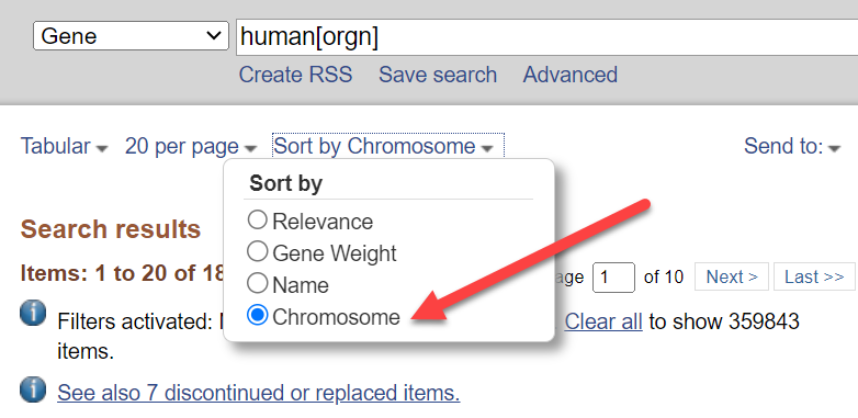 sort by chromosome