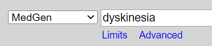 dyskinesia< in search bar