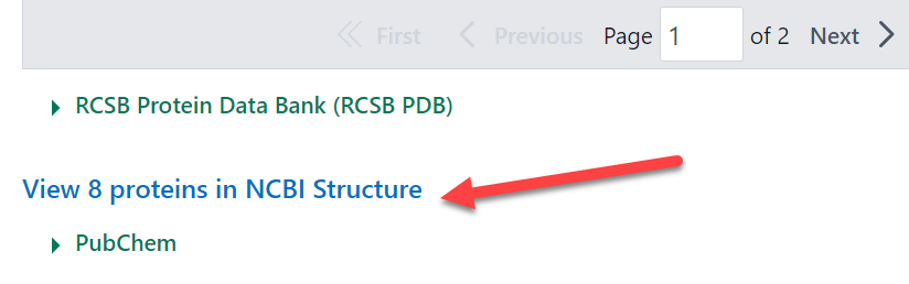 View proteins in NCBI structure