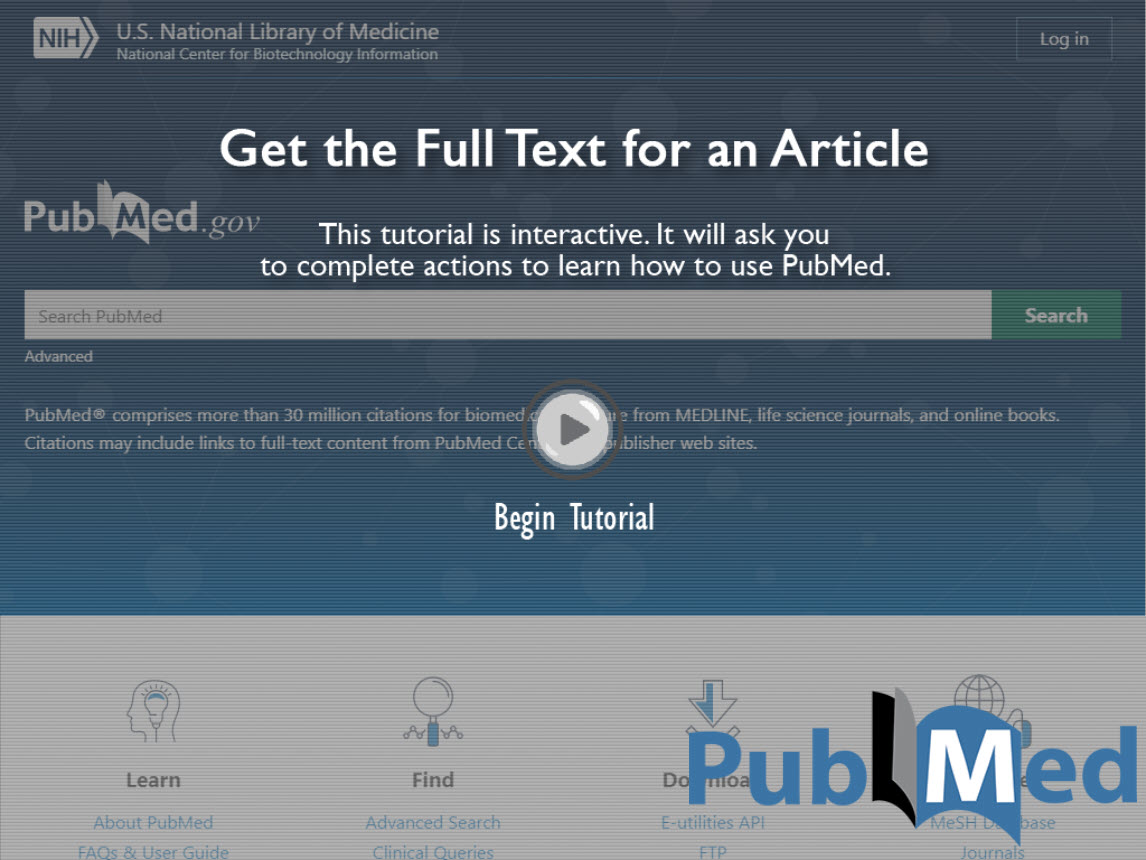 new window PubMed tutorial